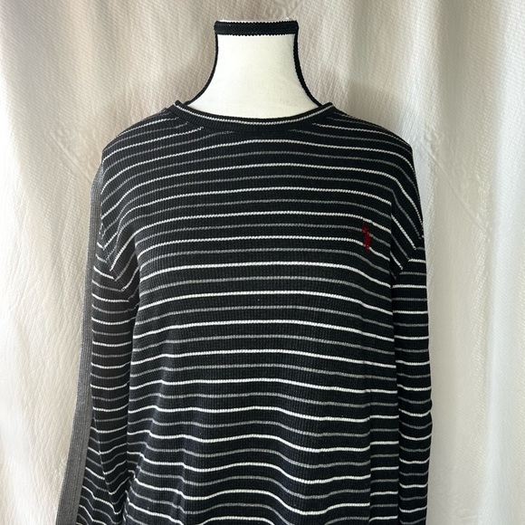 U.S. Polo Assn. Other - U.S. Polo Assn. Black and White Long Sleeve Tee with Stripes